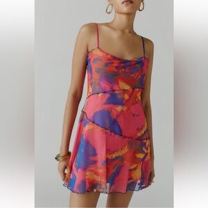UO Moxie Mesh Mini Slip Dress size s
